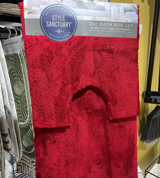 Red 2-Piece Bath Rug