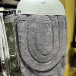 Dark Grey 2-piece Cotton Bath Rug Set