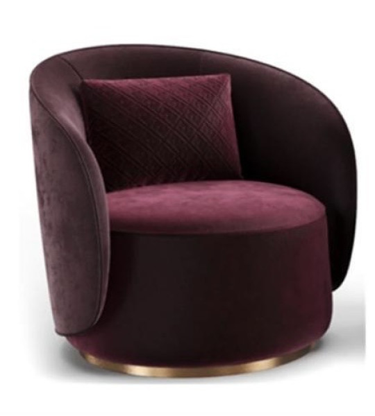 Velvet Plum Club Chair