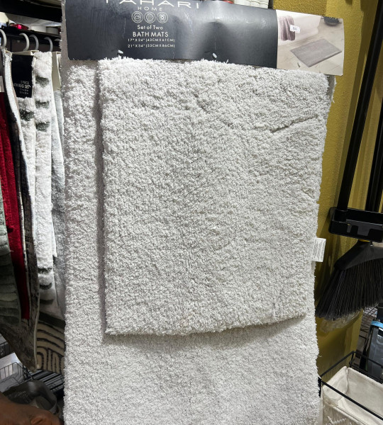 Gray Two Piece Bath Mat