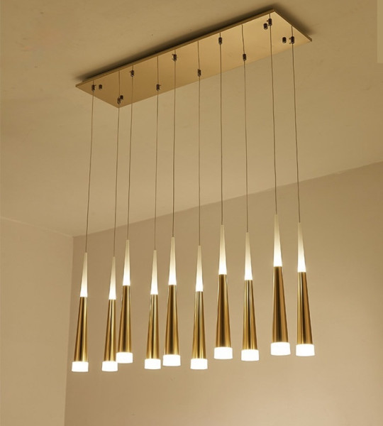 Astra Luxe Gold Cone Pendant Chandelier