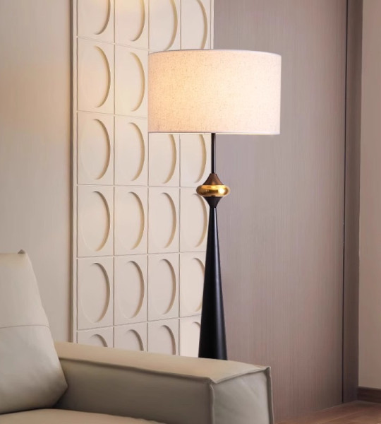 Mid-Century Modern Tapered Wood Floor Lamp