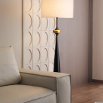 Mid-Century Modern Tapered Wood Floor Lamp