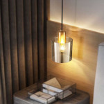 Glass Cylinder & Copper Pendant Light