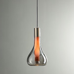 Smoked Glass Teardrop Pendant Ligh