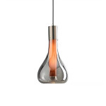 Smoked Glass Teardrop Pendant Ligh
