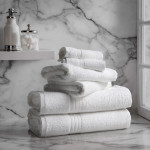 White Bath Towel