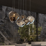 Molten Glass Orb Pendant Light