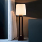 Modern Architectural Wood Floor Lamp