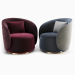 Velvet Plum Club Chair