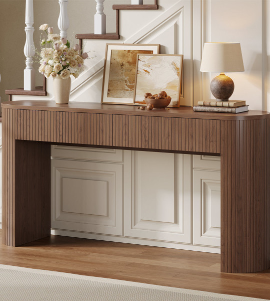 Riviera 63-Inch Tambour Console Table