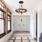 Halo Wood & Black 5-Light Pendant