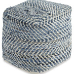 Chevron Pouf