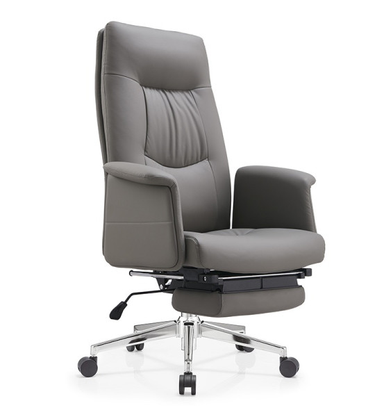 Sterling Executive Gray Leather Swivel Chair