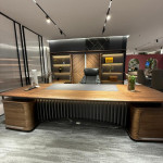 Presidential Executive Office Table & Bookshelf